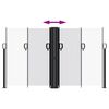 vidaXL Uttrekkbar sidemarkise hvit 140x600 cm