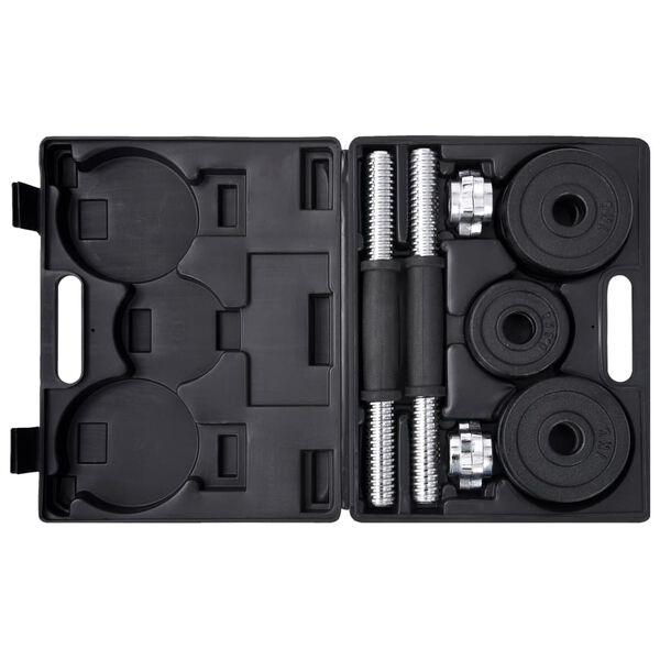 vidaXL Manualsett 15 kg 19 deler støpejern