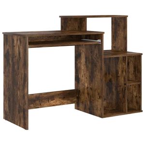 vidaXL Skrivebord R&oslash;kt eik 120,5 x 44 x 88,5 cm Konstruert tre