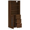 vidaXL Highboard brun eik 69,5x34x180 cm konstruert tre