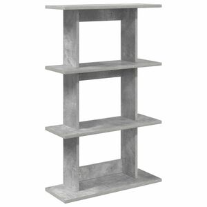 vidaXL Vegghylle Veggmontert Betonggr&aring; 56 x 20 x 90 cm Konstruert tre