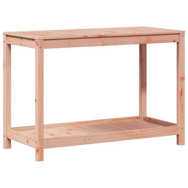 vidaXL Pottebord med hylle 108x50x75 cm heltre furu