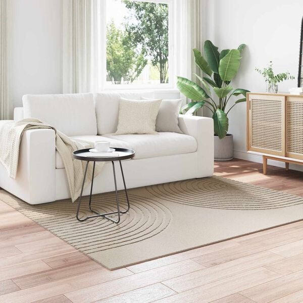 vidaXL Omr&aring;detepper Torget Beige 120 x 120 cm