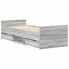 vidaXL Sengeramme med hode- og fotgavl grå sonoma 90x190 cm