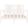 vidaXL Sengeramme med hodegavl hvit small double heltre