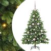 vidaXL Kunstig juletre med 150 LED med stativ gr&oslash;nn 120 cm PE og PVC