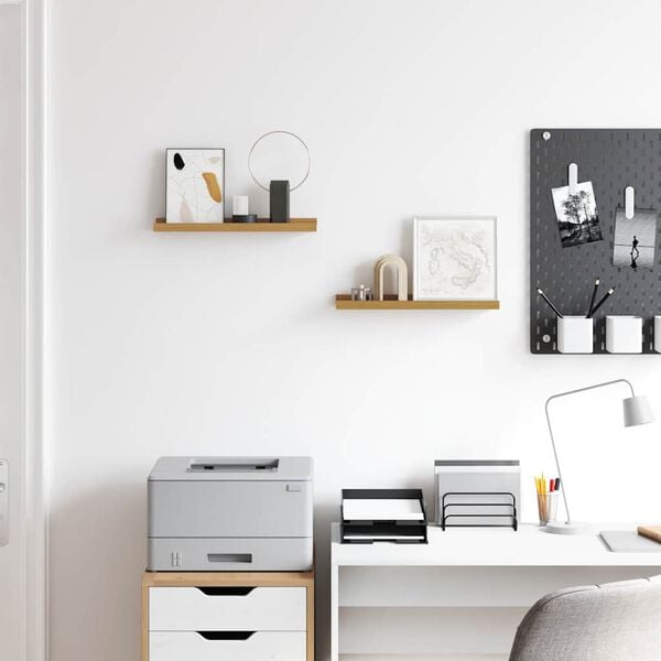 vidaXL Vegghylle med hylle 2 pcs Beige 40 x 9 x 3 cm Konstruert tre