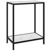 vidaXL Konsollbord hvit 60x35x75 cm herdet glass