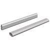 vidaXL Klesslanger 2 pcs s&oslash;lv 264 x 15 x 29 mm Aluminium Legering