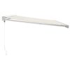 vidaXL Uttrekkbar markise kremhvit 4,5x3 m stoff og aluminium