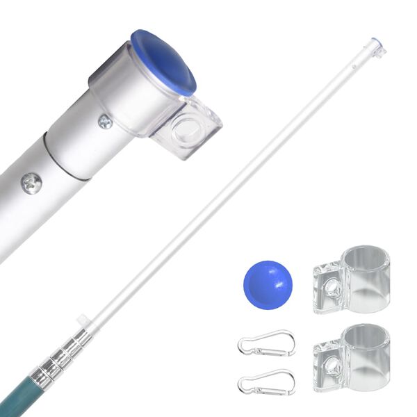 vidaXL Tysk flagg og stang 5,55 m aluminium