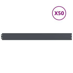 vidaXL Plenkanter 50 stk antrasitt 10x103 cm kaldvalset st&aring;l