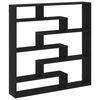 vidaXL Kubeformet vegghylle 7 rom svart konstruert tre