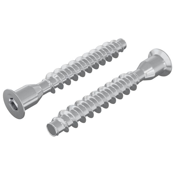 vidaXL Confirmatskruer 2 pcs &Oslash;7 x 60 mm (Gjengedybde x Total Lengde)