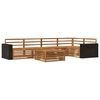 vidaXL Utend&oslash;rs sofa-sett 6 stk. Naturlig Solid akasietre