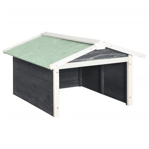vidaXL Gressklipperhus gr&aring; og hvit 72x87x50 cm gran