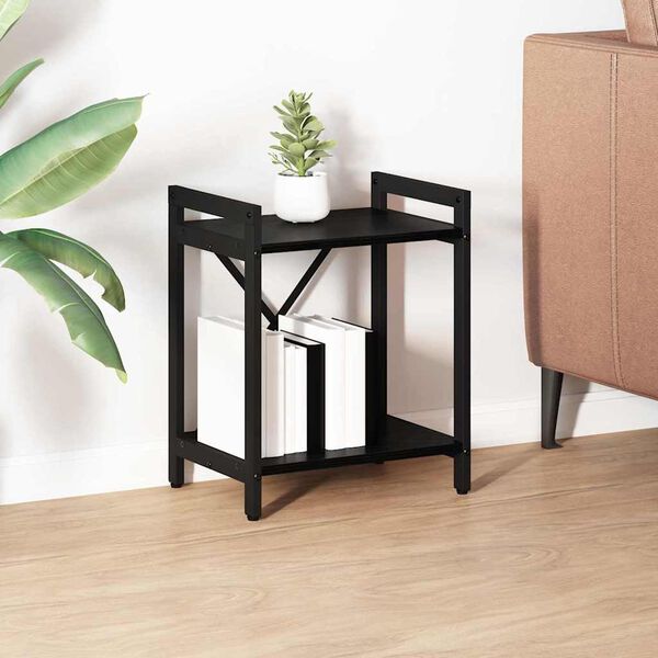 vidaXL Bokhylle Svart Eik 40 x 30 x 50 cm Konstruert tre