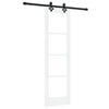 vidaXL Skyved&oslash;r Hvit 61 x 198,5 cm Massivt furutre og glass