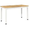 vidaXL Hagebenk 80,5 x 35 x 45 cm Solid akasietre Hvit Rektangul&aelig;r