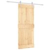 vidaXL Skyved&oslash;r Naturlig og Hvit 85 x 210 cm Massiv Furu Tre