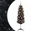 vidaXL Kunstig smalt juletre med julekuler 150 cm 150 LED-lys Varmhvit