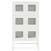 vidaXL Highboard hvit 68x39x123 cm stål