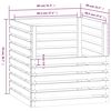 vidaXL Kompostkasse hvit 80x80x78 cm heltre furu