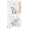 vidaXL Highboard hvit 69,5x34x180 cm konstruert tre