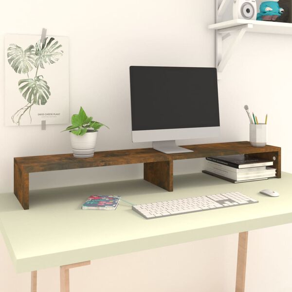 vidaXL Skjermstativ r&oslash;kt eik 110x23,5x9 cm konstruert tre