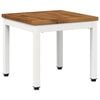 vidaXL Kaffebord Naturlig og Hvit 40 x 40,5 x 36 cm Solid akasietre