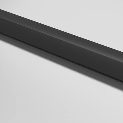 vidaXL Innerdør slank svart 76x201,5 cm herdet glass og aluminium