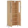 vidaXL Highboard sonoma eik 69,5x34x180 cm konstruert tre