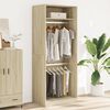 vidaXL Garderobe sonoma eik 80x50x200 cm konstruert tre