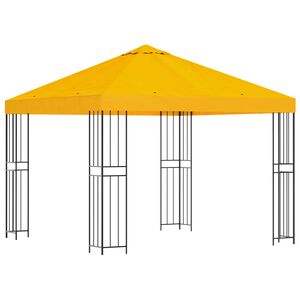 vidaXL Paviljong 3 x 3 m Gul Polyester og st&aring;l 190 gsm