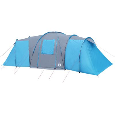 vidaXL Kuppeltelt for camping 12 personer blå vanntett