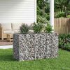 vidaXL Gabion hevet seng s&oslash;lv 130 x 50 x 80 cm Galvanisert St&aring;l