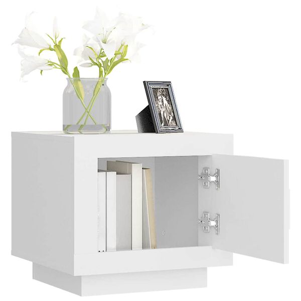 vidaXL Salongbord hvit 51x50x45 cm konstruert tre