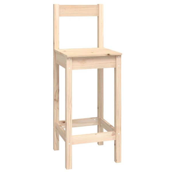 vidaXL Barsett 9 deler heltre furu