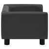 vidaXL Hundesofa med skumpute m&oslash;rkegr&aring; 60x43x30 cm plysj og kunstl&aelig;r