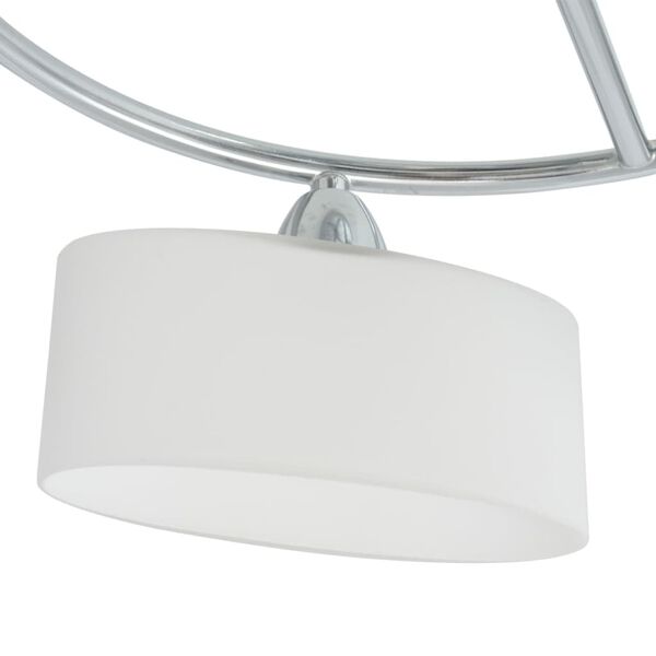 vidaXL Taklampe med ellipseformede glasskjermer for 5 E14-pærer 200 W