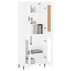 vidaXL Highboard hvit 69,5x34x180 cm konstruert tre