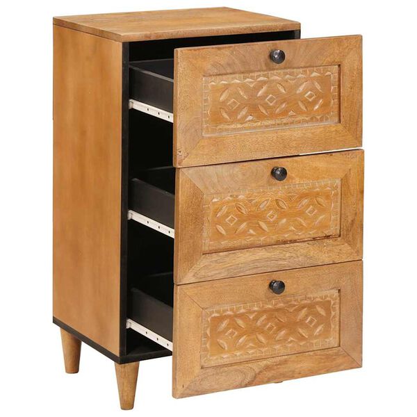 vidaXL Serviesskap med skuff Lysebrun 33.5 x 40 x 75 cm