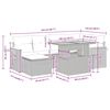 vidaXL Hagesofaer med puter 7 deler beige polyrotting akasie
