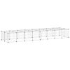 vidaXL Dyrebur 36 paneler med d&oslash;r svart 280x70x35 cm st&aring;l