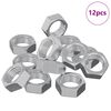 vidaXL Sekskantmutter 12 pcs s&oslash;lv M6 Metall
