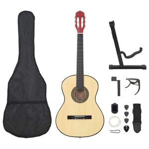 vidaXL Klassisk gitar nybegynnersett 12 deler 4/4 39"