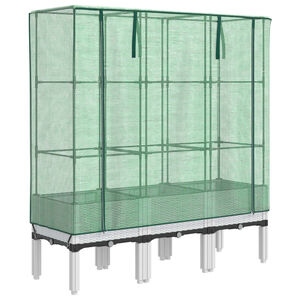 vidaXL H&oslash;yseng med drivhustrekk rottingutseende 120x40x140 cm