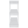 vidaXL Bokhylle/romdeler hvit 100x30x87 cm