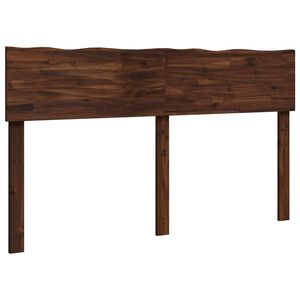 vidaXL Sengegavl med naturlig kant ROSTOCK M&oslash;rk brun 160 cm