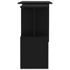 vidaXL Skrivebord for hjørne svart 200x50x76 cm konstruert tre